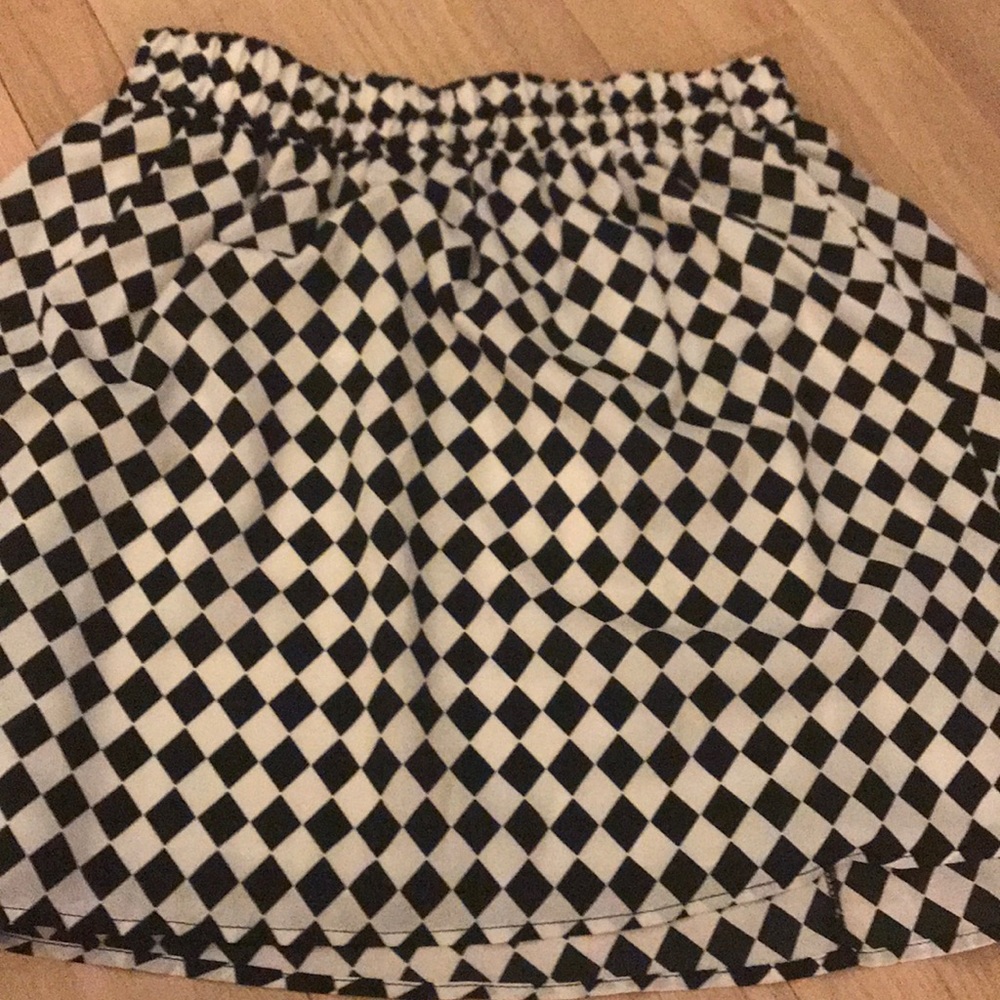 Small checkered midi skirt